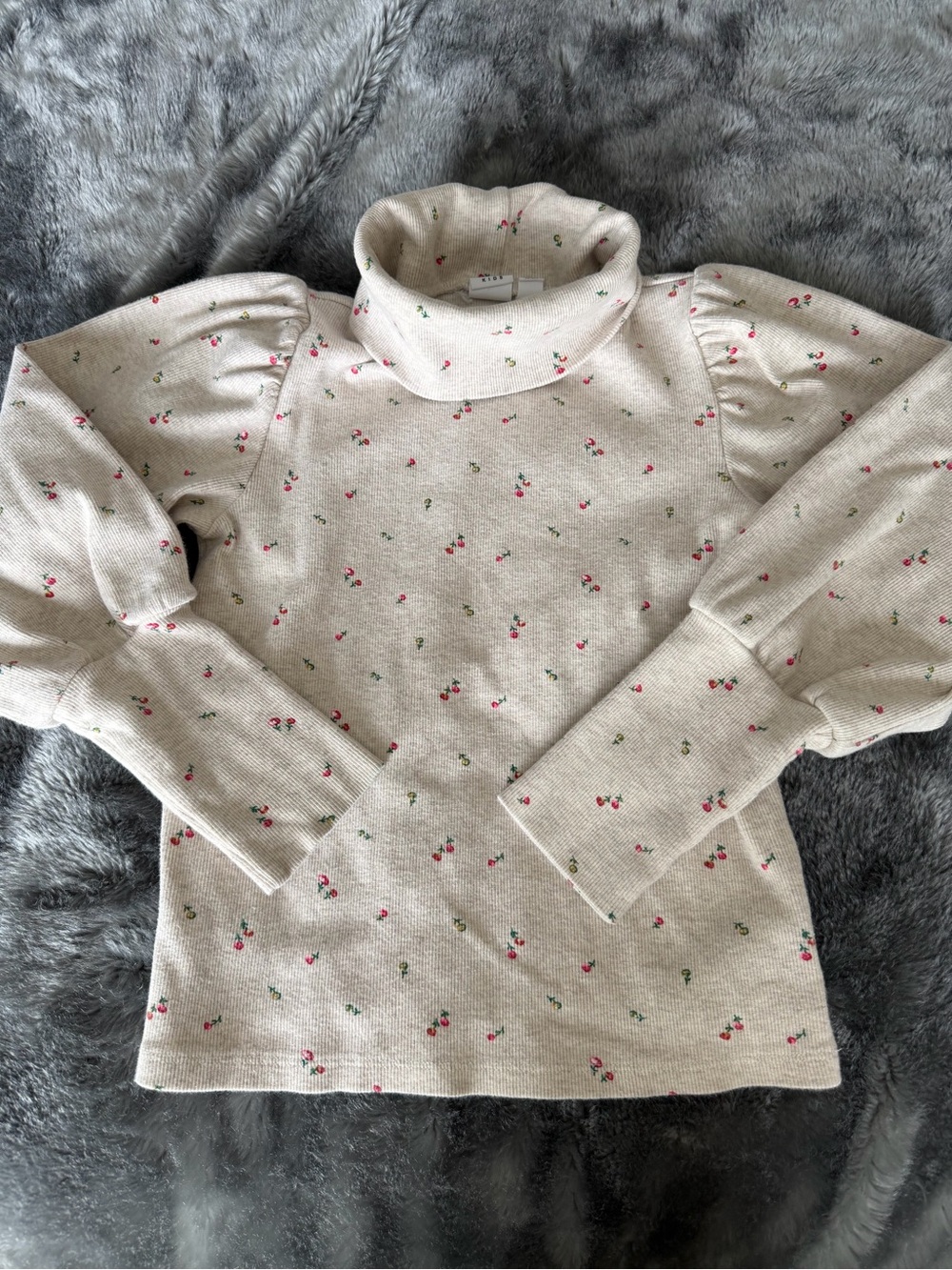 GAP Kids girls floral puff sleeve turtleneck